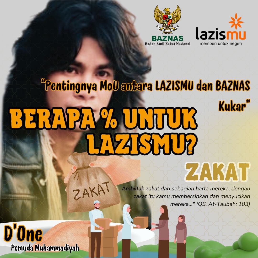Konten Instagram Ajakan Zakat Fitrah Ilustratif Modern Hijau