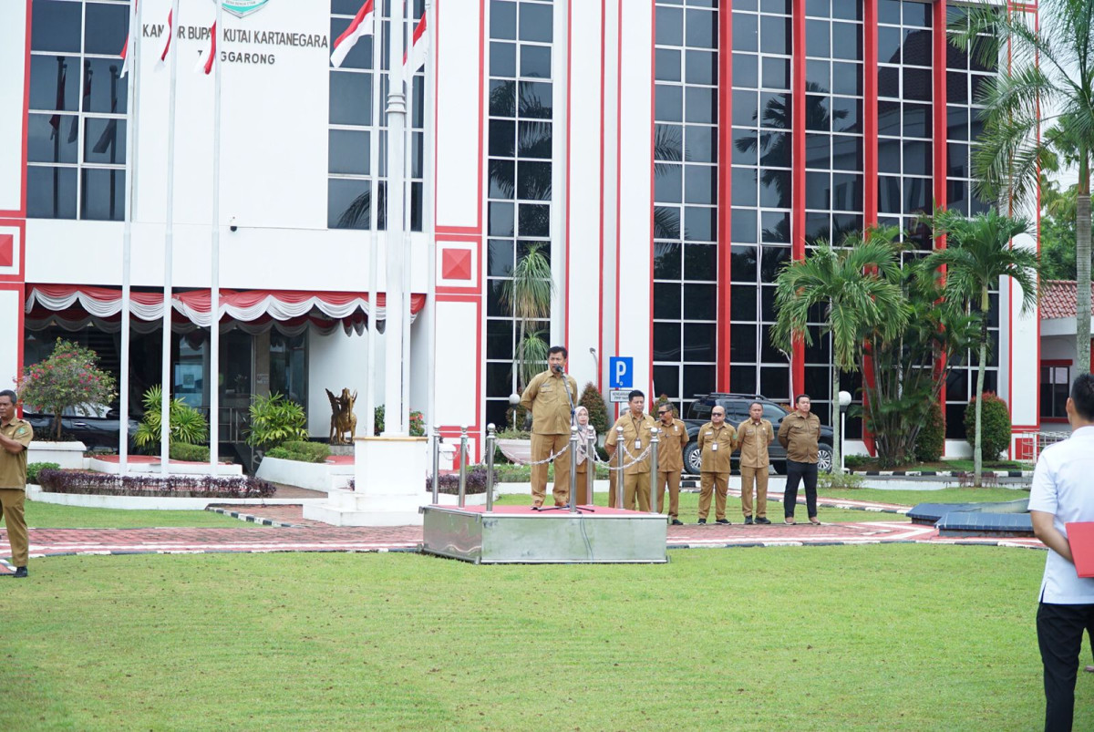 Suasana Apel pagi sekaligus penyerahan SK P3K. (Ist)